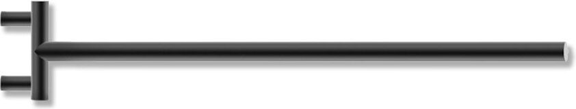 Wieszak reling na ręczniki Mikado 40 cm czarny mat