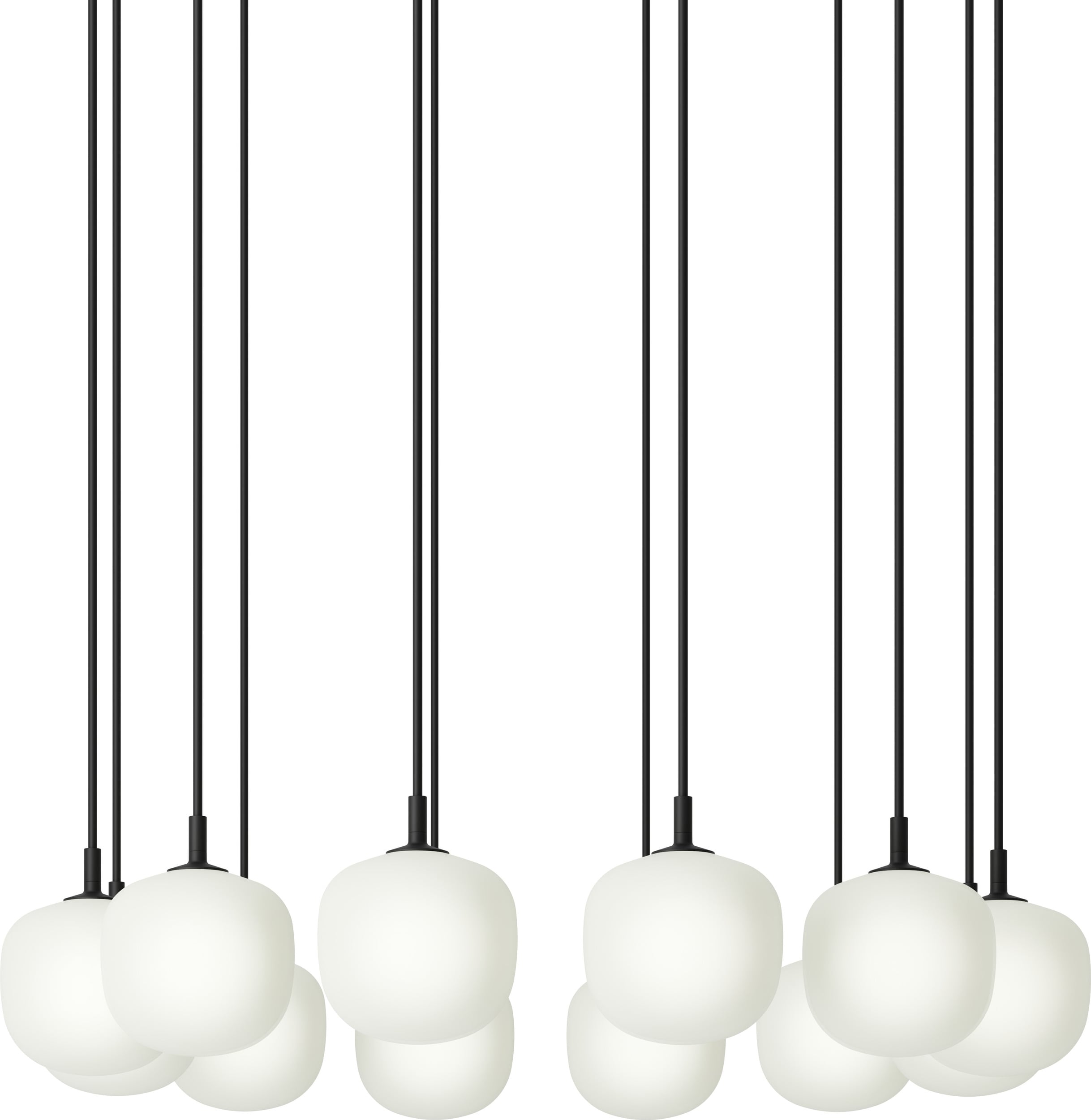 Lampa wisząca Rime 12-punktowa 12 cm czarna