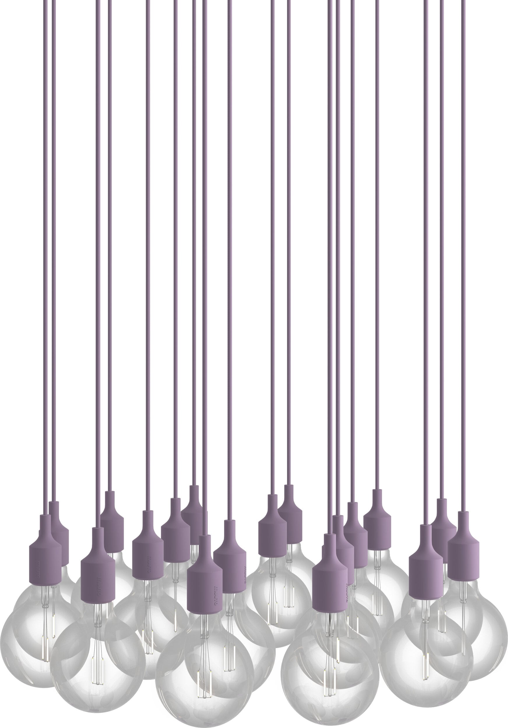 Lampa wisząca E27 18-punktowa liliowa