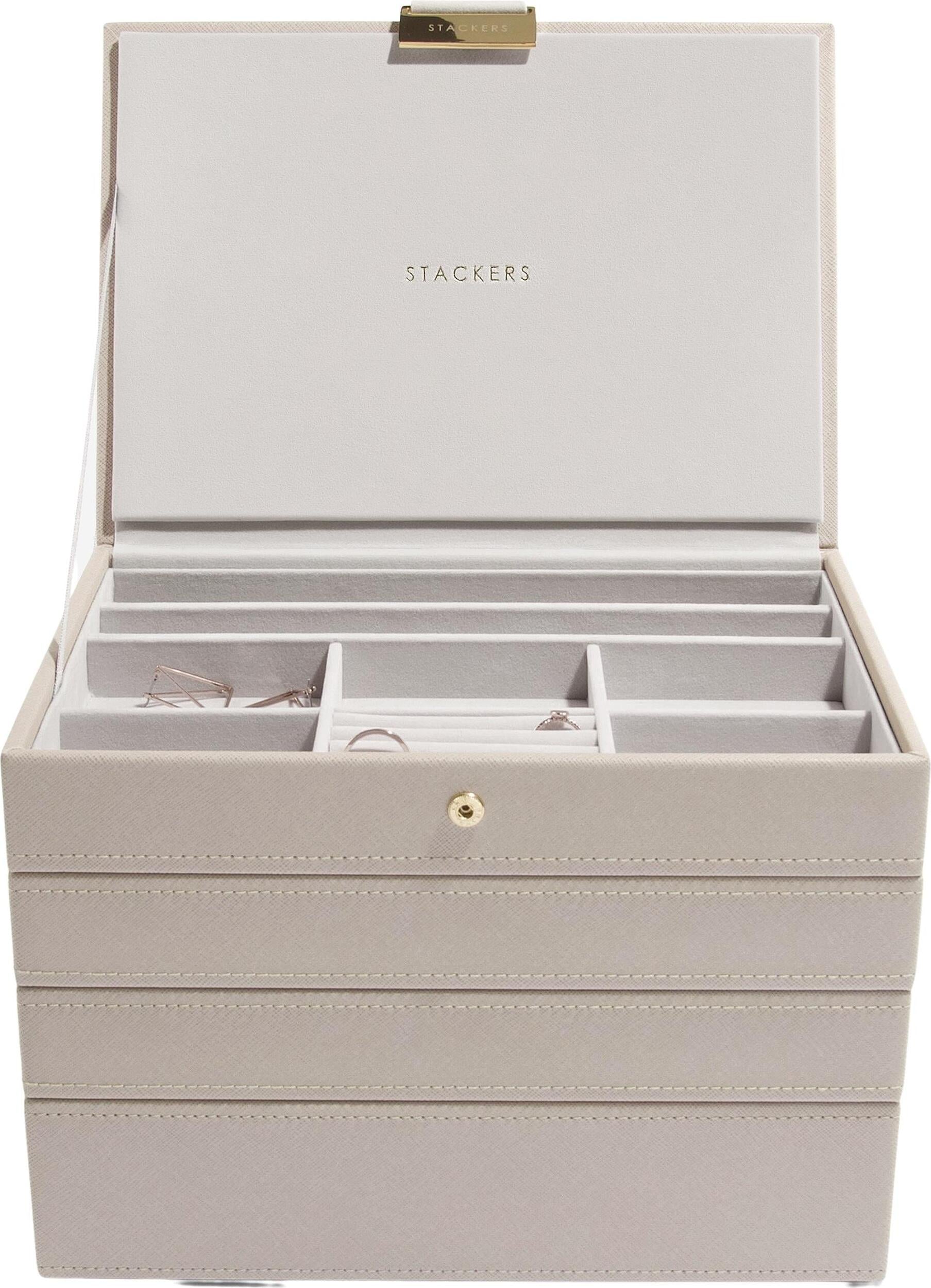 Szkatułka na biżuterię Stackers poczwórna classic taupe