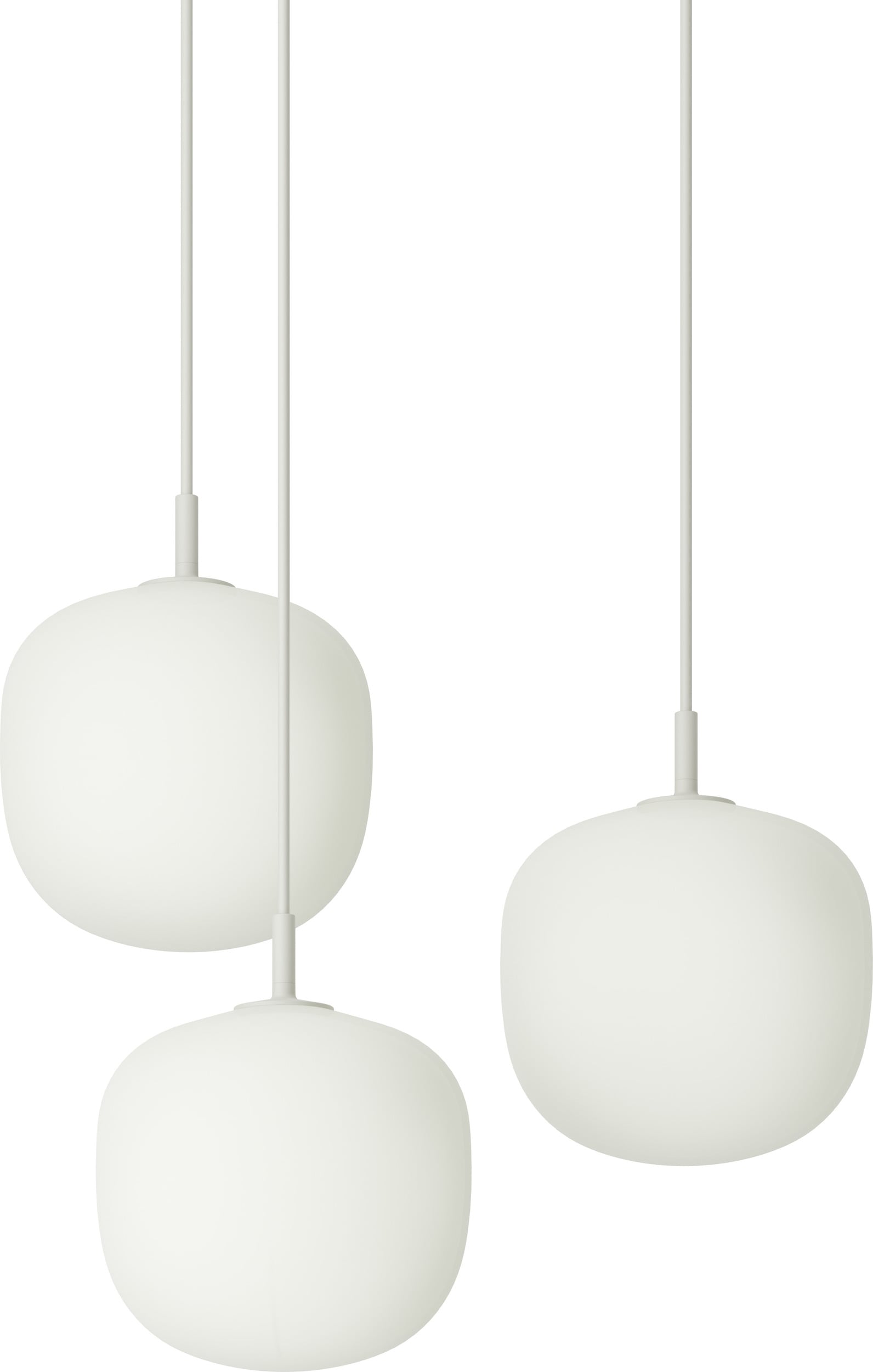 Lampa wisząca Rime 3-punktowa 18 cm biała