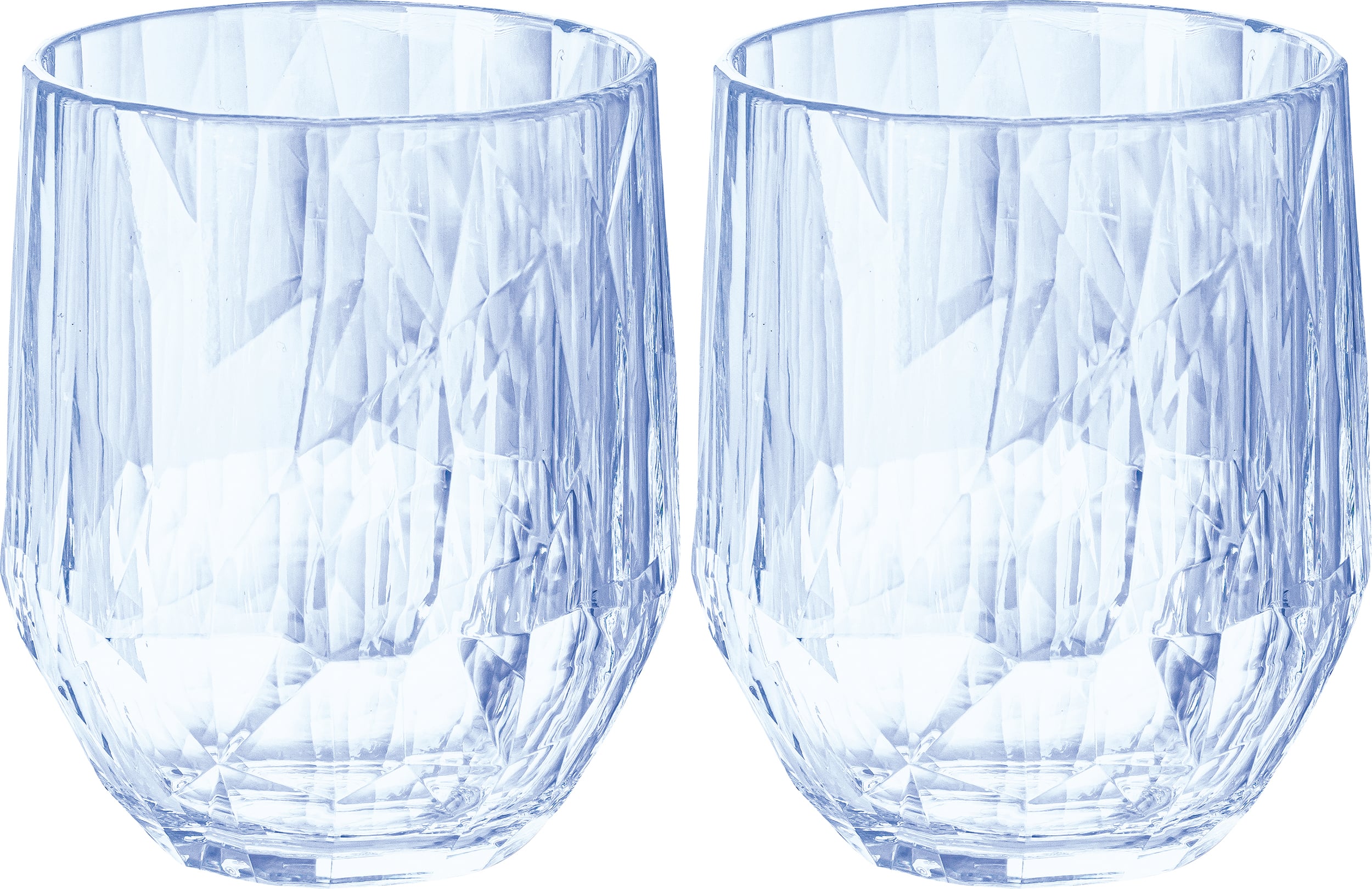 Kubki Club No. 24 300 ml transparentny niebieski 2 szt.