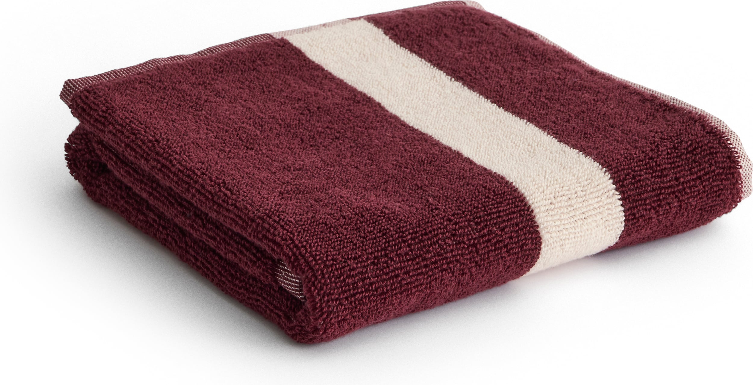 Ręcznik do rąk Stripe w pasy 40 x 60 cm burgundowy