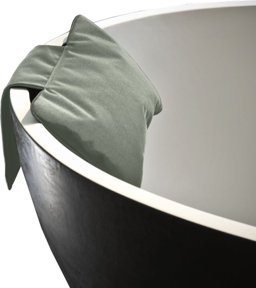 Poduszka do wanny Loft 21 x 32 cm szara z przyssawką