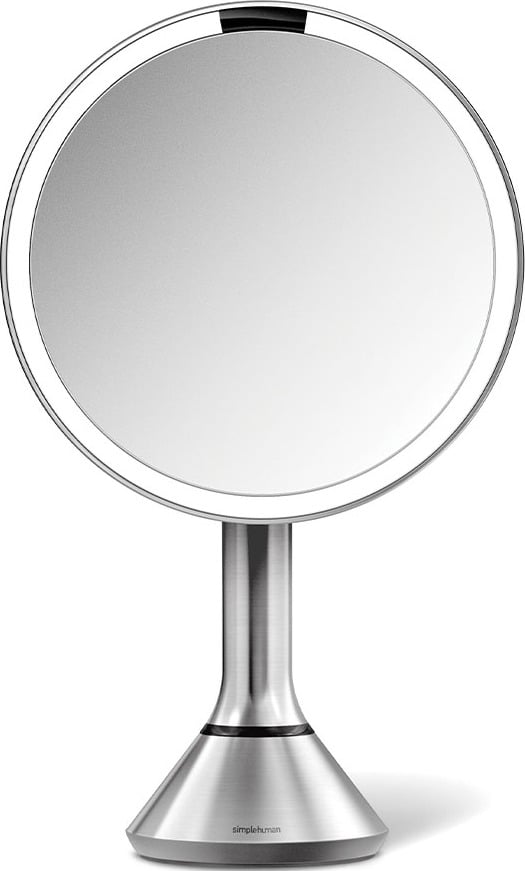 Lustro sensorowe Simplehuman 20 cm srebrne z kontrolą natężenia światła
