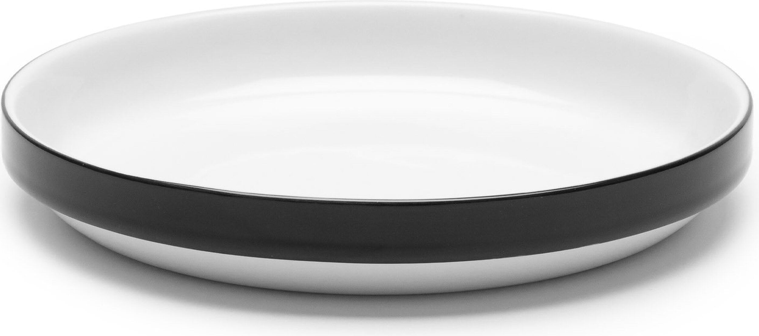 Talerze deserowe Passe-partout 18 cm czarno-białe 4 szt.