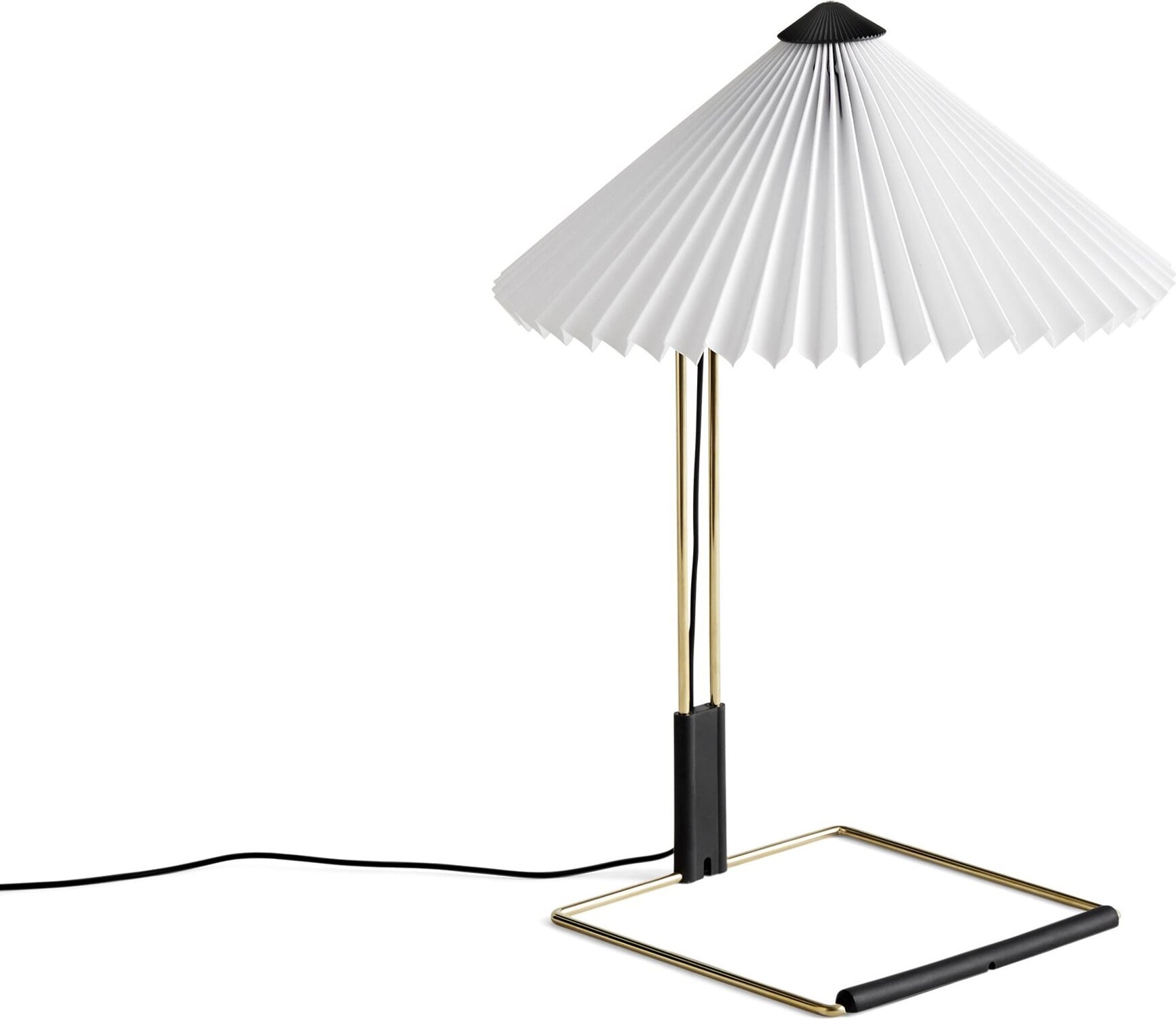 Lampa stołowa Matin 30 cm biała polerowany mosiądz