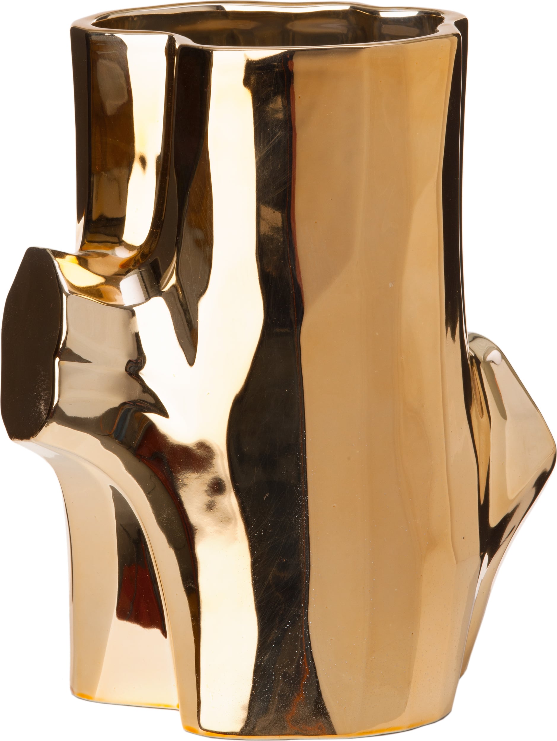 Wazon Log Gold 21 cm złoty