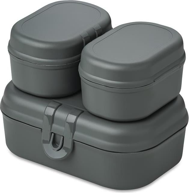 Lunchboxy Pascal Ready Organic mini szare 3 el.