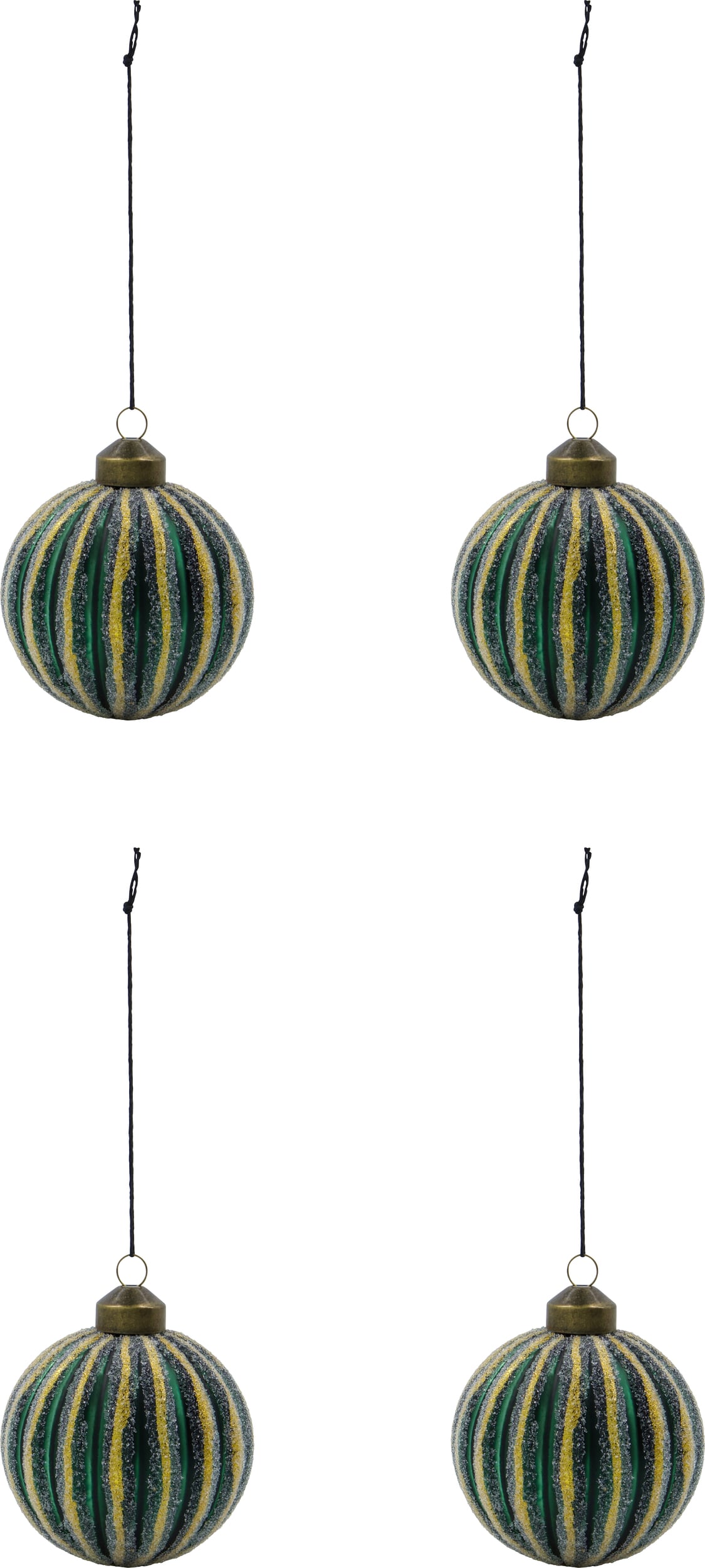 Bombki HDFrost ciemnozielone 4 szt.