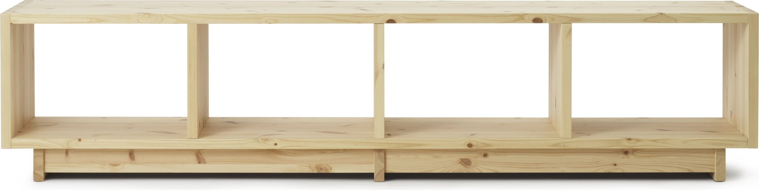 Regał Fyr niski 220 cm naturalne drewno