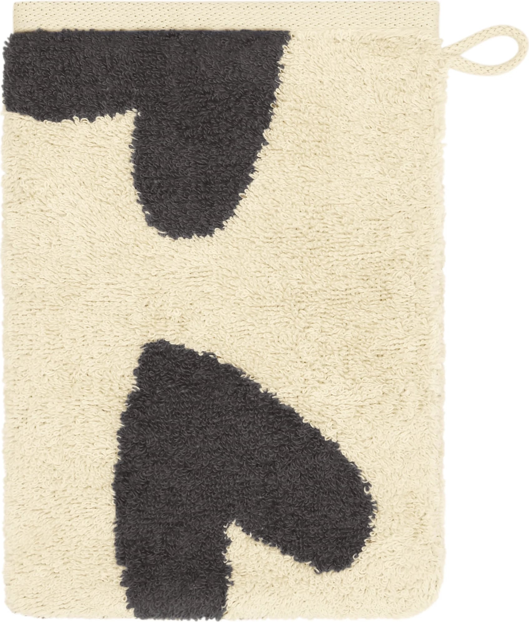 Rękawica kąpielowa Hearts 16 x 22 cm ciemnoszara