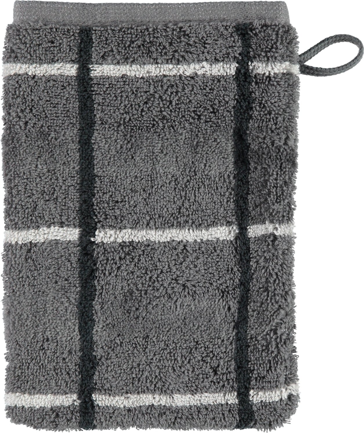 Rękawica kąpielowa Square w romby 16 x 22 cm antracytowa