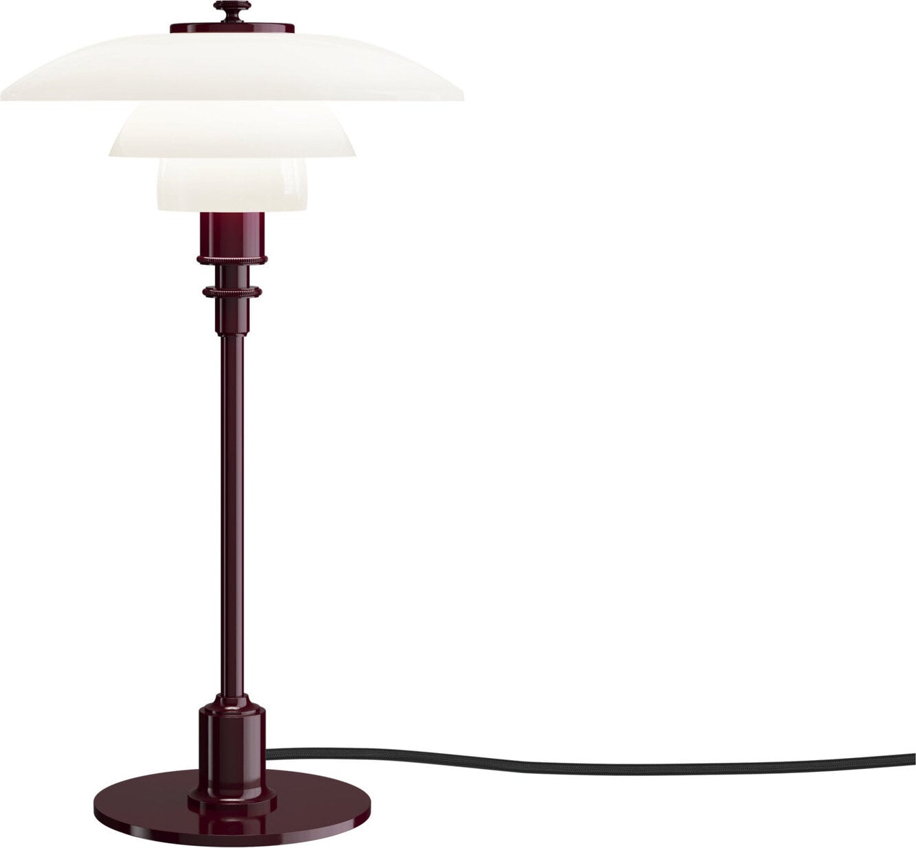 Lampa stołowa PH 2-1 35 5 cm burgundowa z lakierowaną podstawą