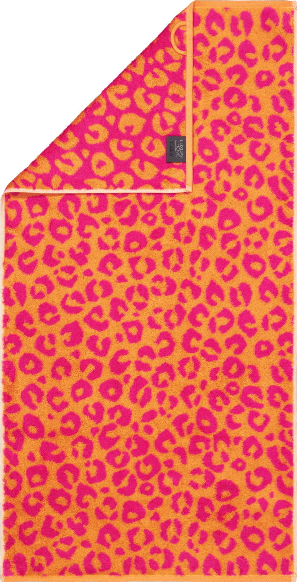 Ręcznik kąpielowy Two-Tone Leo w panterkę 80 x 150 cm różowy