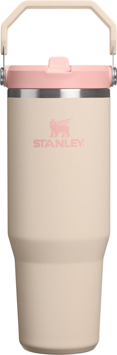 Kubek termiczny z uchwytem i słomką IceFlow Champagne 890 ml