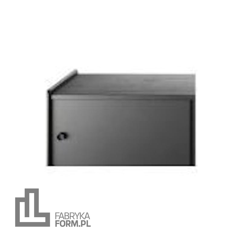 Szafka niska Theca 123 cm MDF czarna czarny jesion