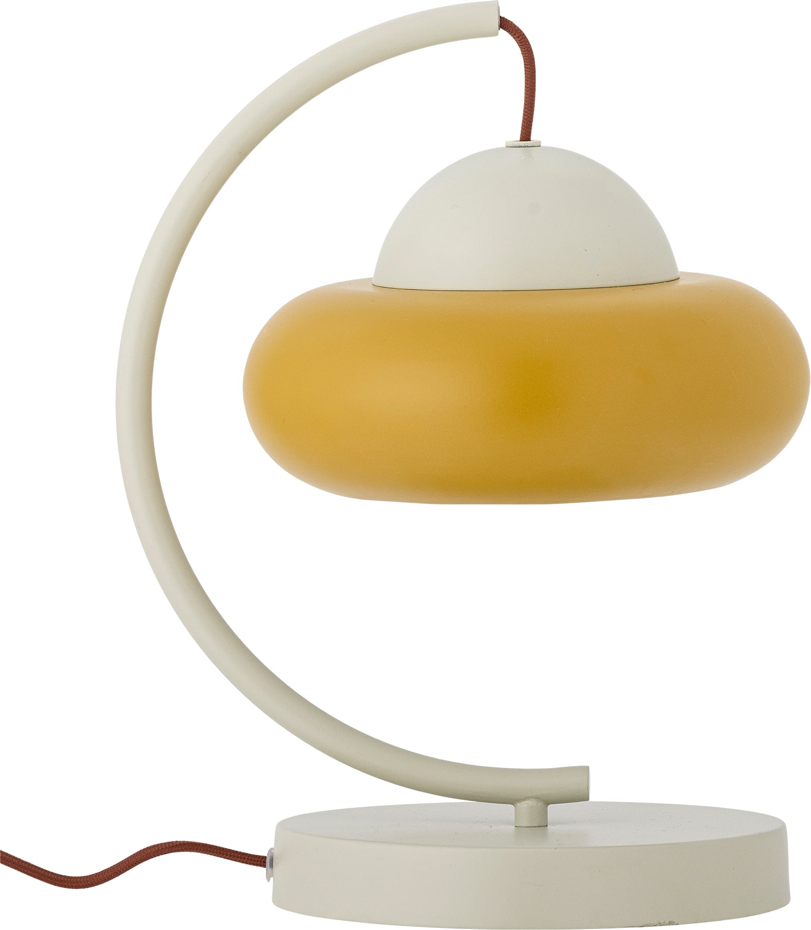 Lampka biurkowa Bubble biało-żółta