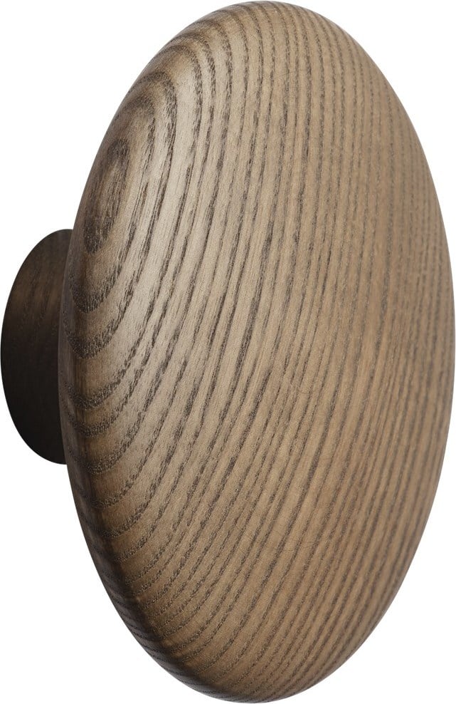 Haczyk ścienny Dots Wood 13 cm ciemny brąz