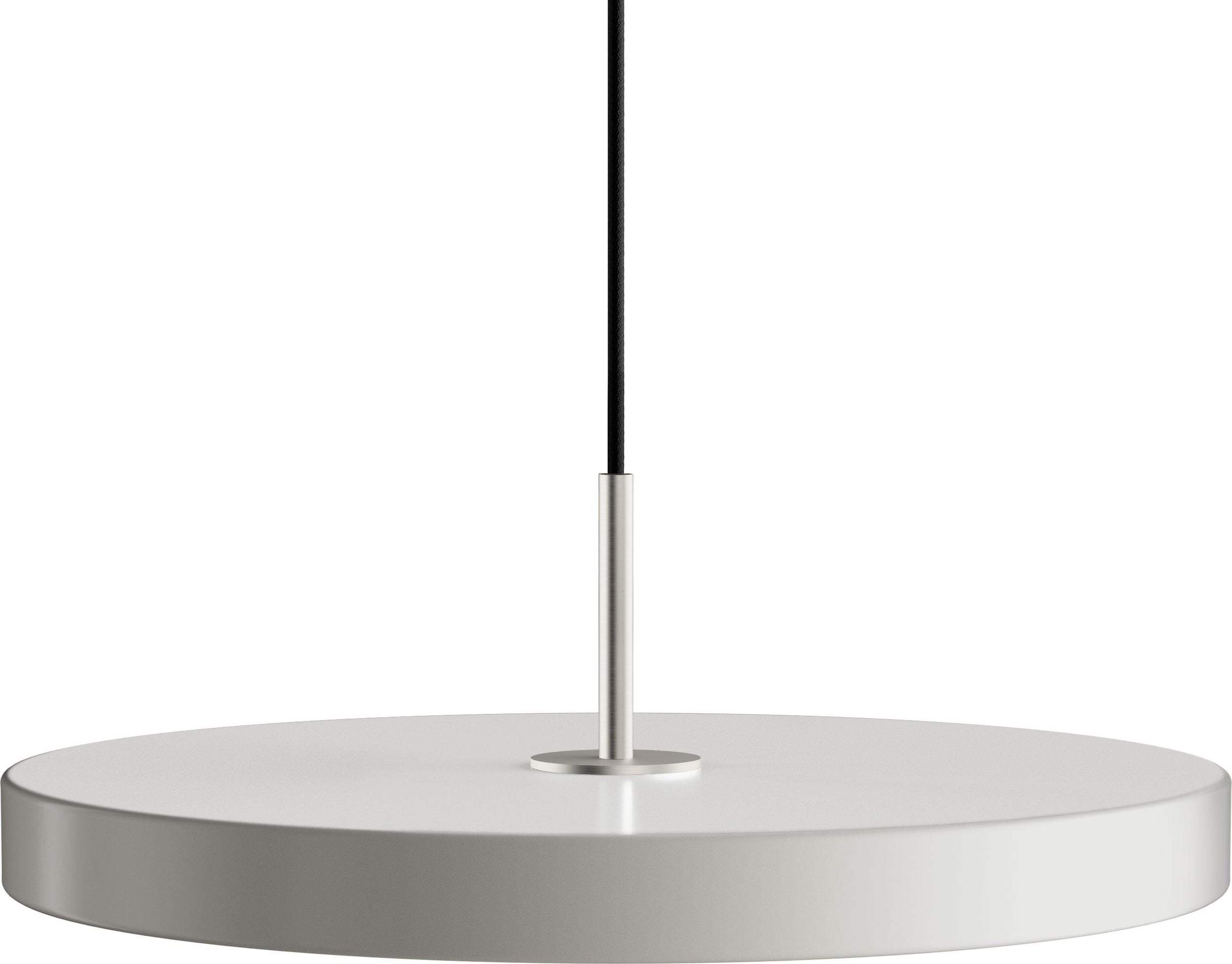Lampa wisząca Asteria jasnoszara ze srebrnym mocowaniem