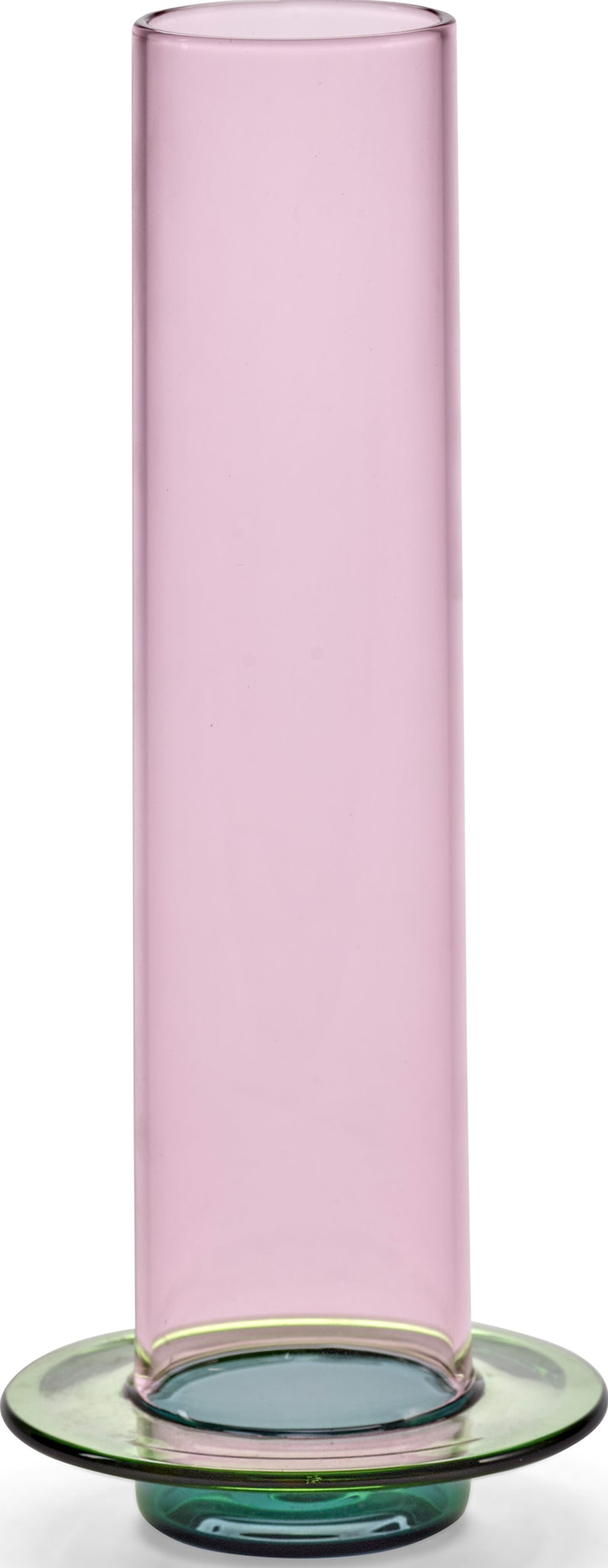 Wazon dekoracyjny Glass Towers 27 5 cm różowo-zielony