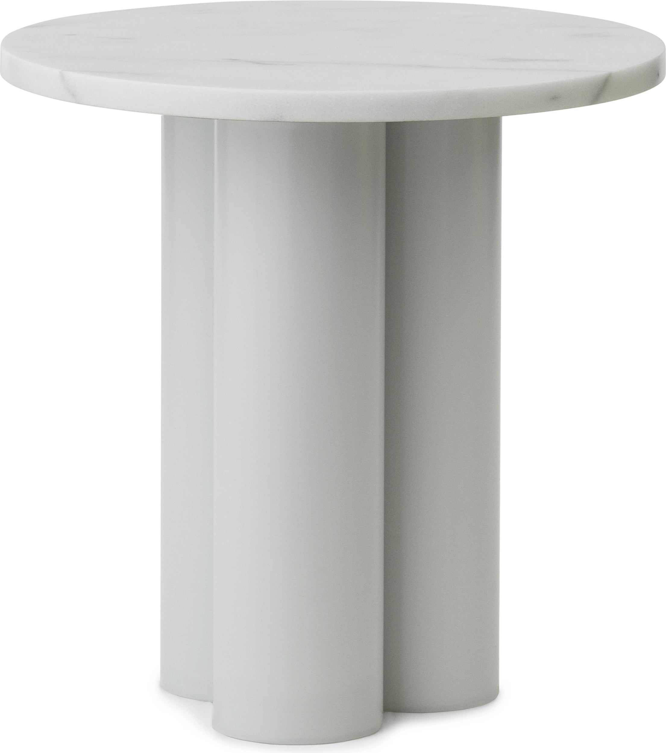 Stolik Dit Carrara White na jasnozielonych nogach