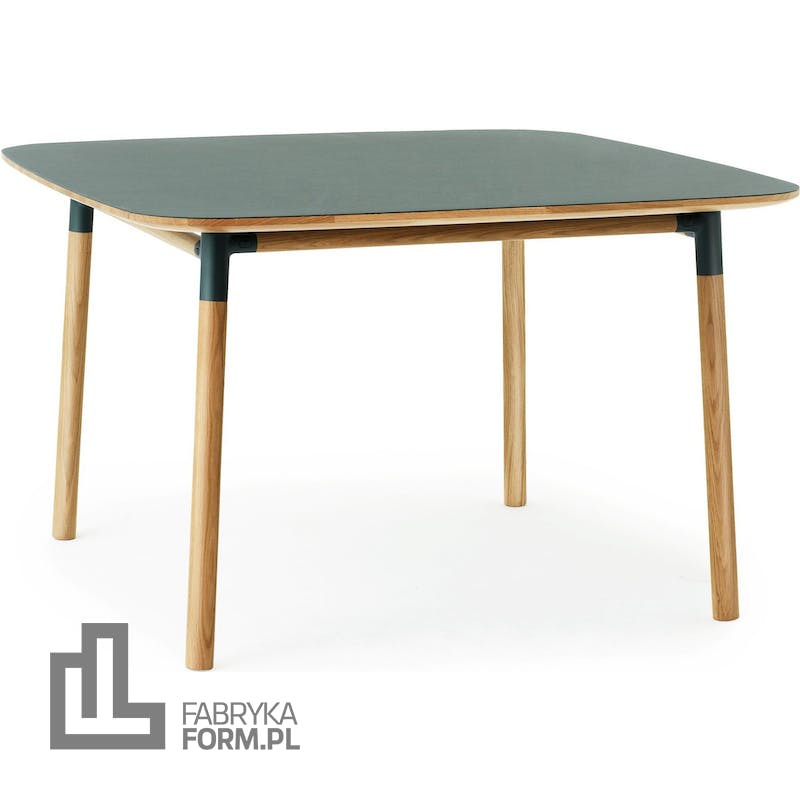 Stół Form 120x120 cm zielony