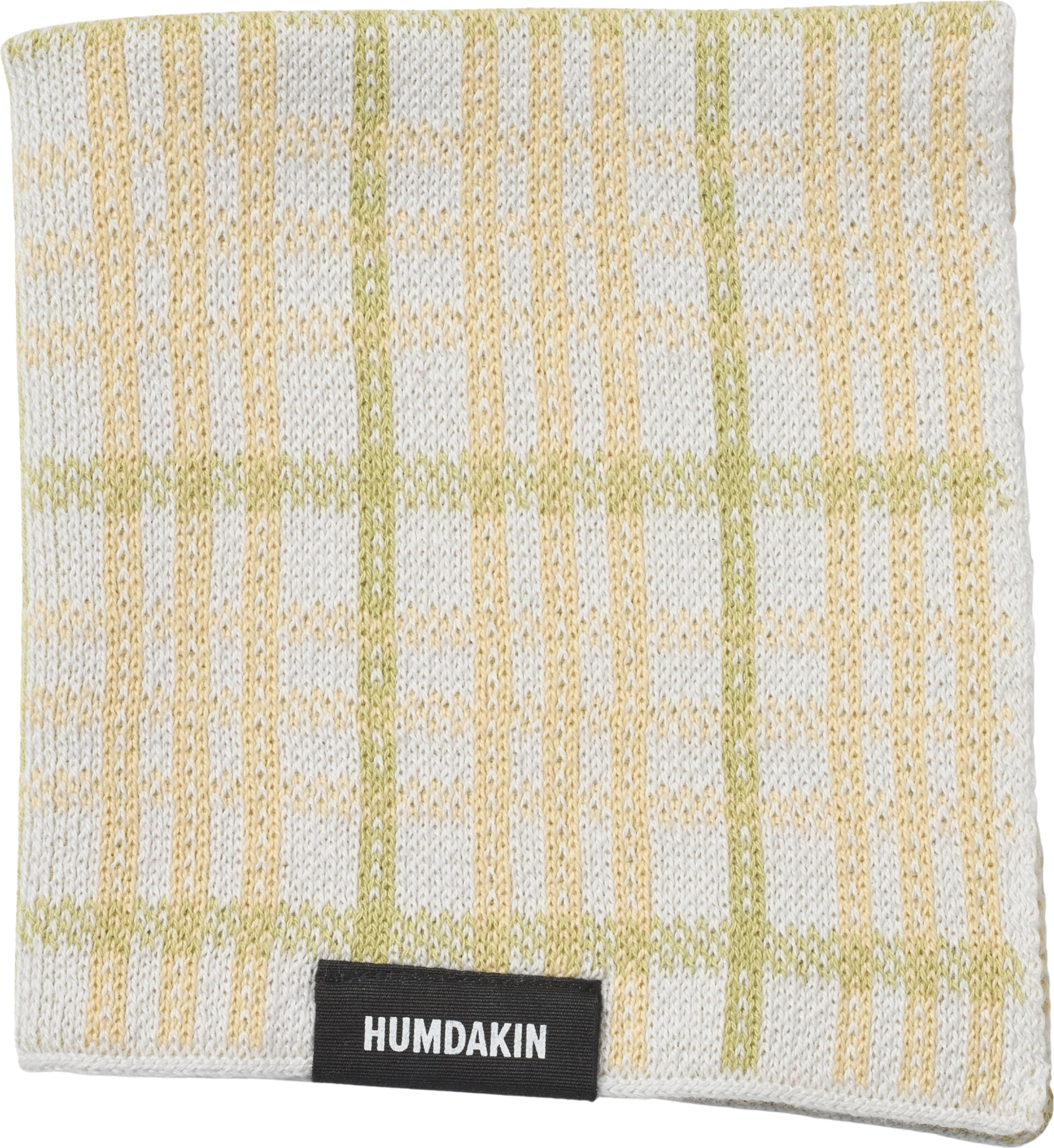 Ściereczka do naczyń Humdakin Knitted w kratkę 28 x 28 cm żółto-zielona