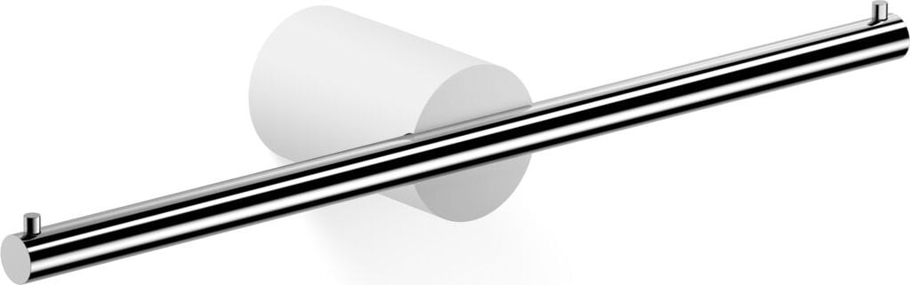 Wieszak na papier toaletowy Stone chrom-biały podwójny