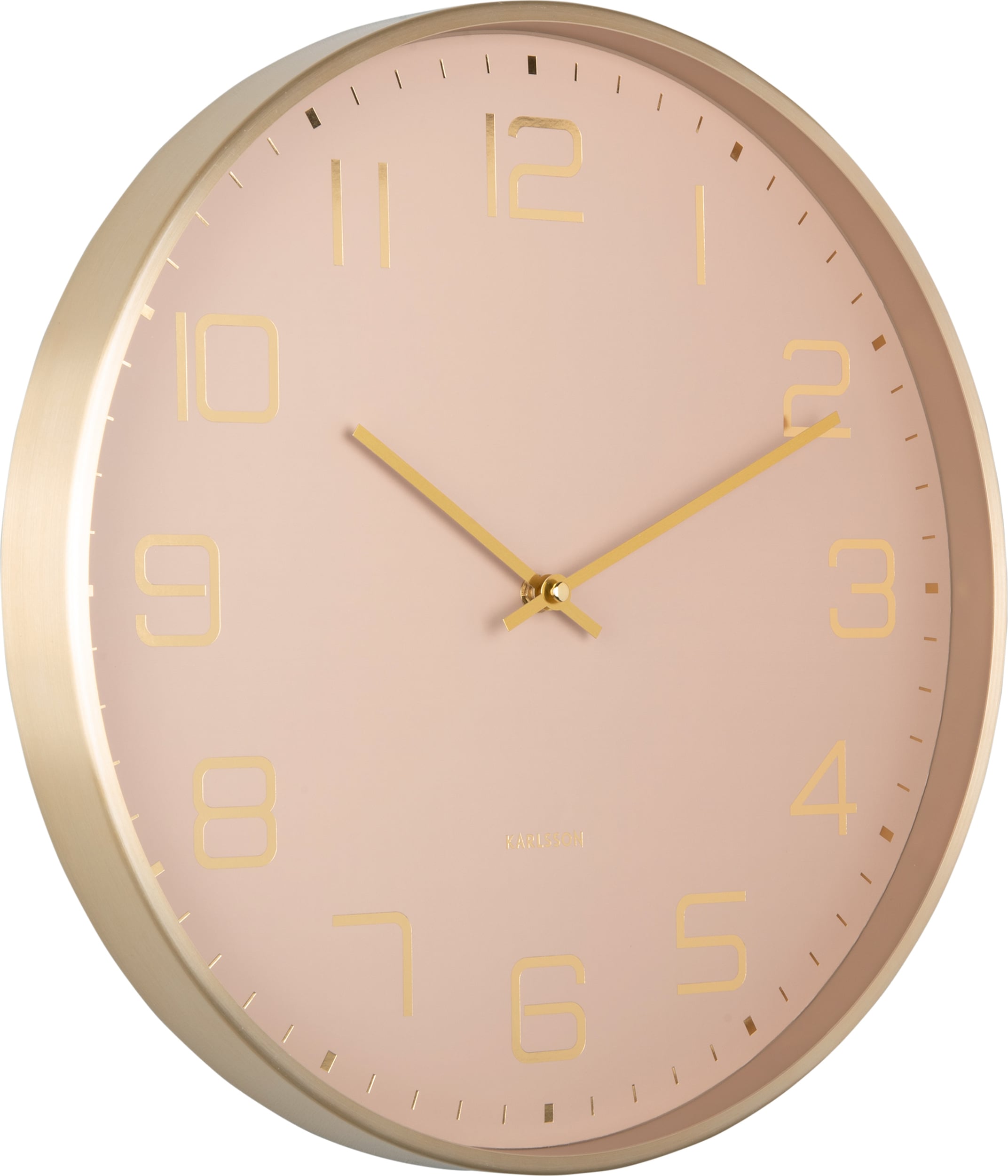 Zegar ścienny Elegance Glow pastelowy brąz