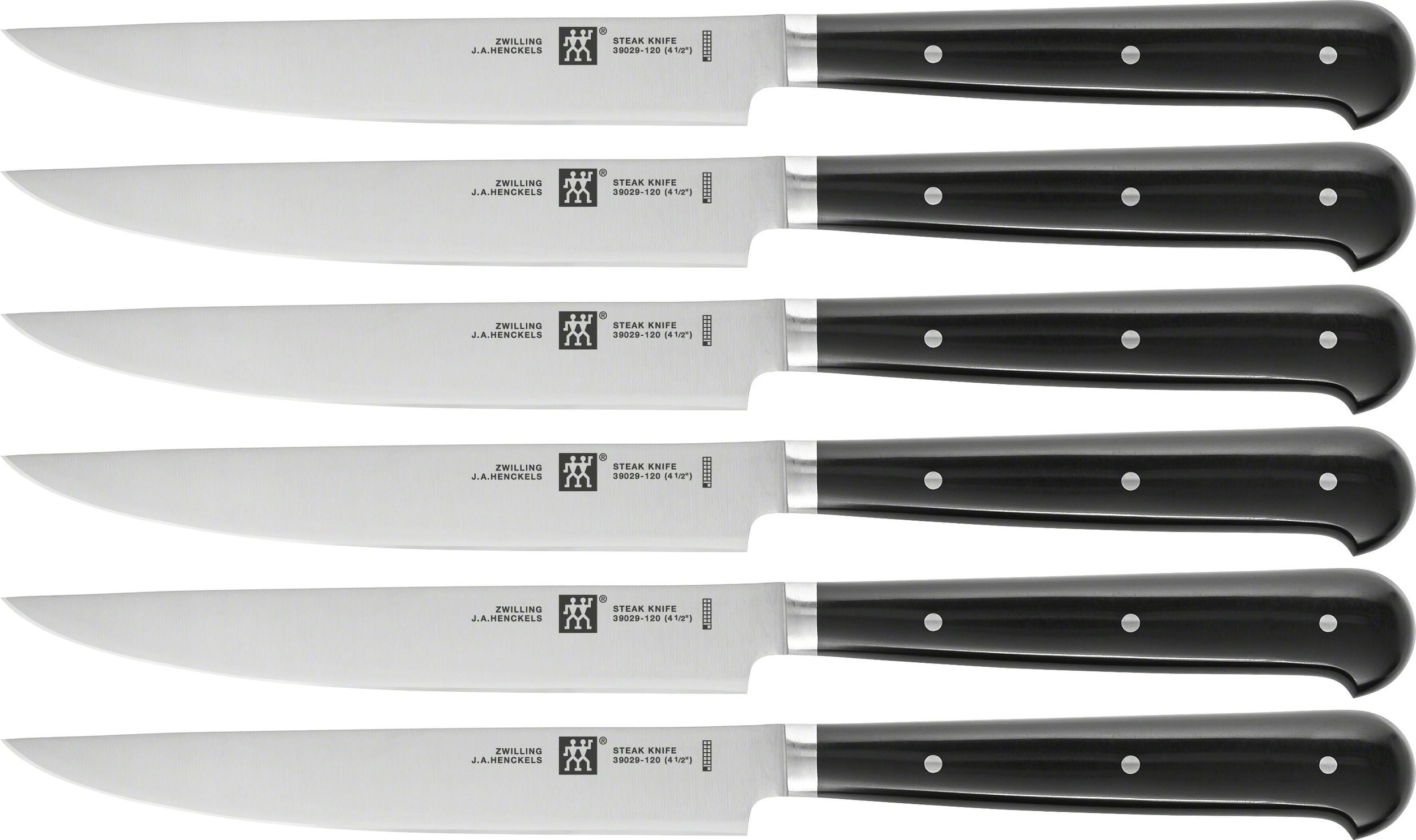 Noże do steków Zwilling 12 cm czarne 6 szt.