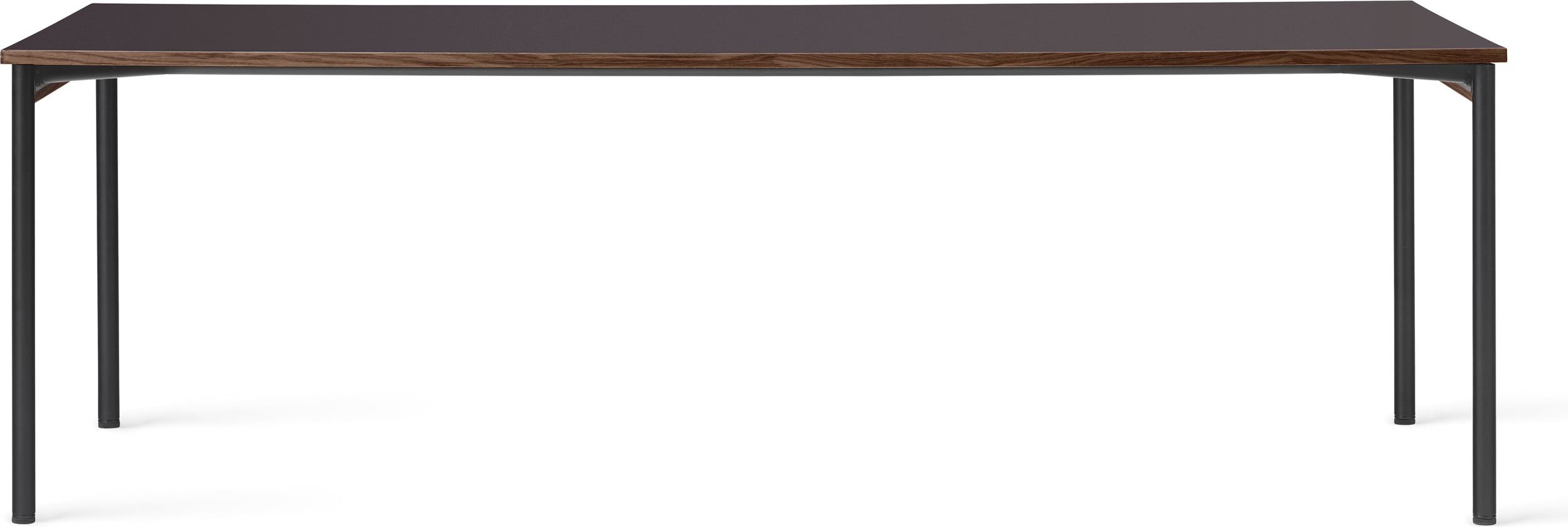 Stół Co 240 x 100 cm ciemny dąb na czarnych nogach