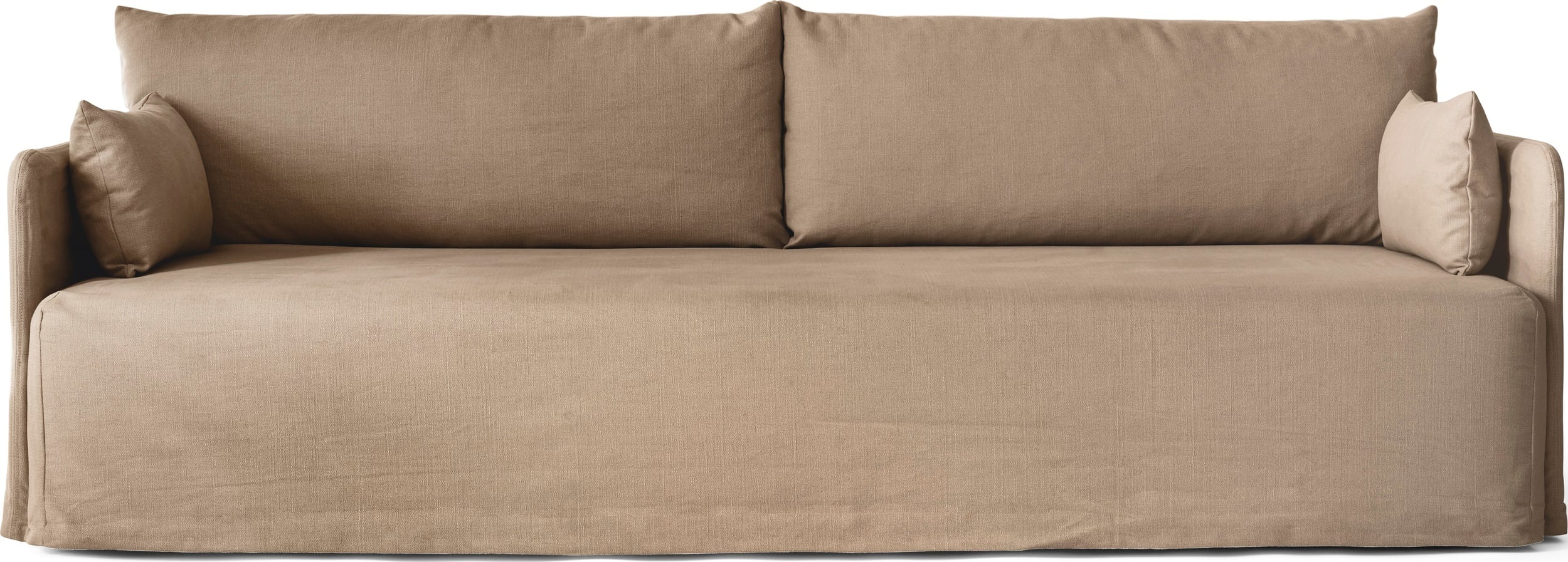 Sofa trzyosobowa Offset Cotlin ciemnobeżowa z pokrowcem