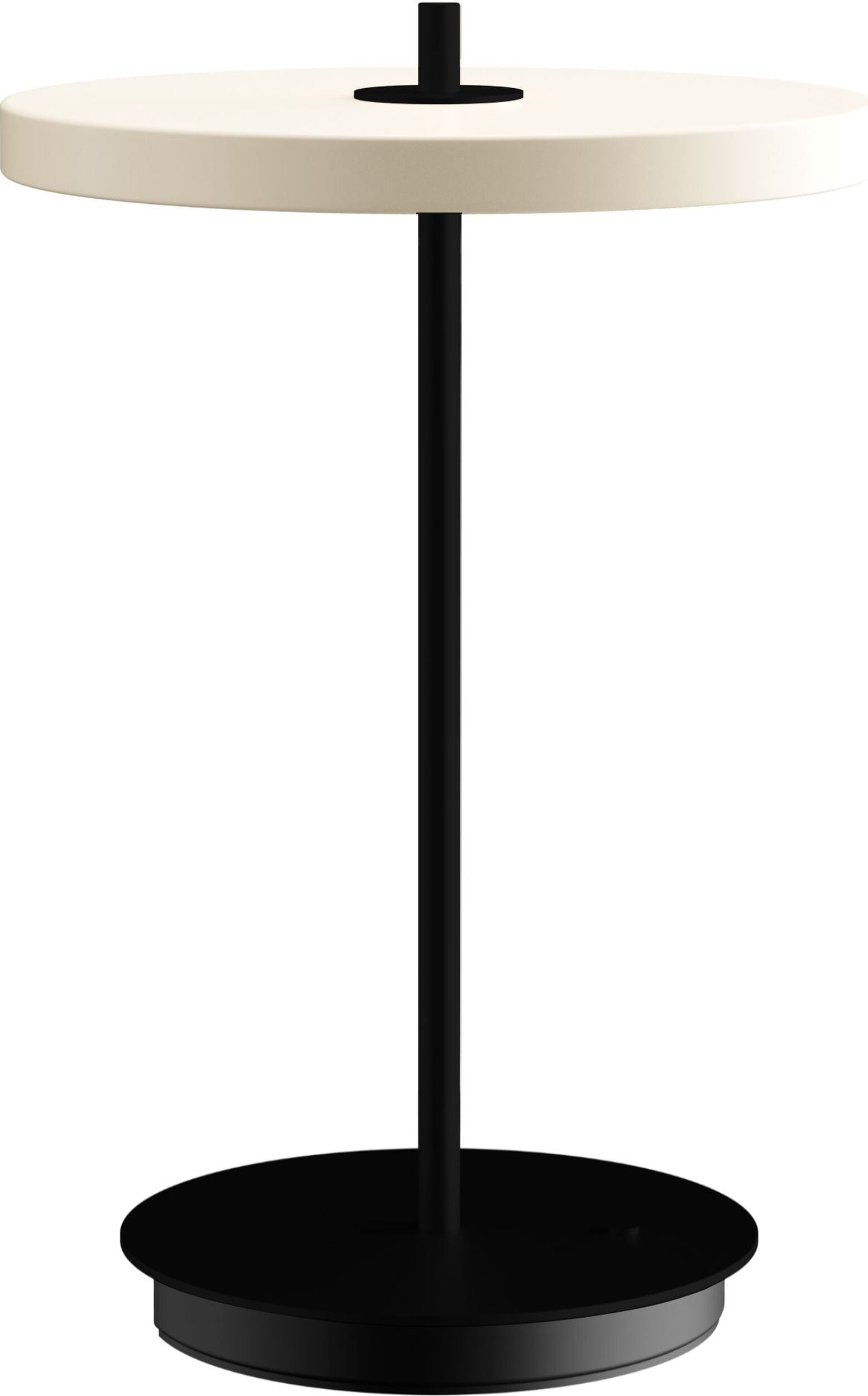 Lampa stołowa bezprzewodowa Asteria Move perłowa biel z czarną podstawą