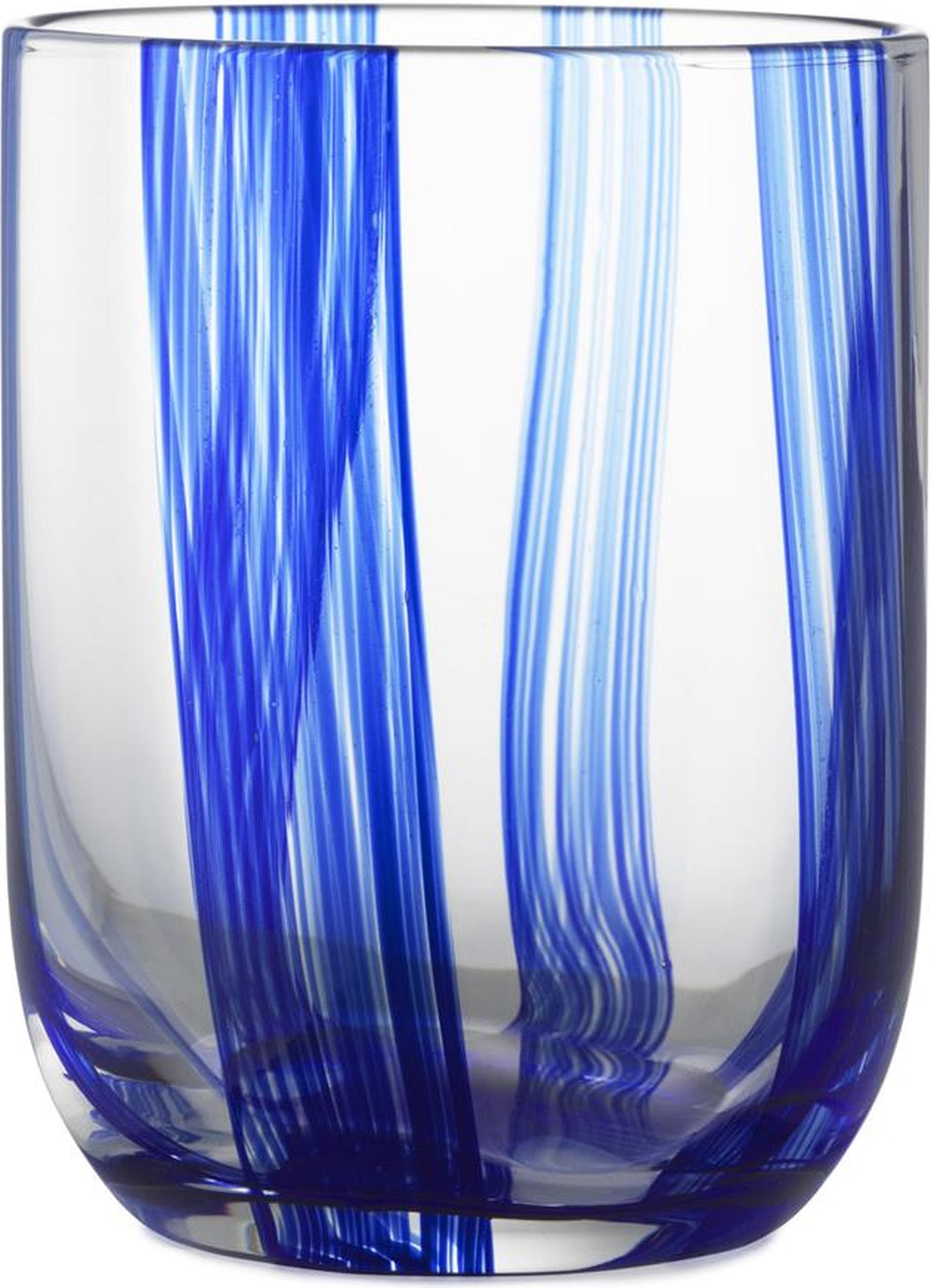 Szklanka Stripe 390 ml niebieska