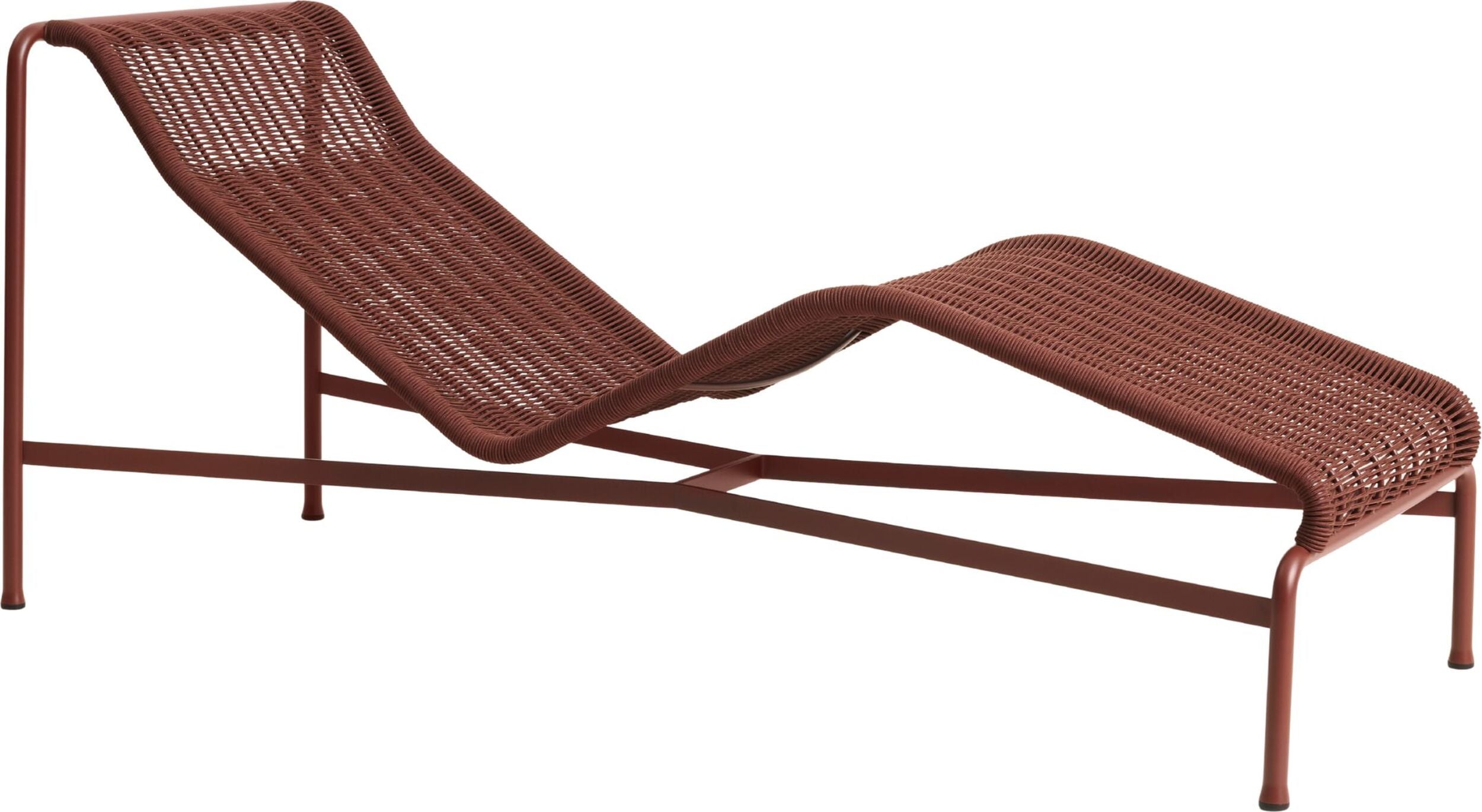 Leżanka ogrodowa Palissade Cord 164 5 cm czerwona