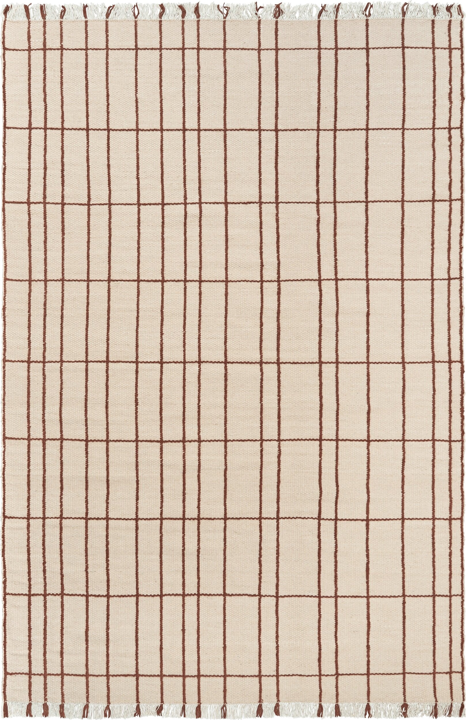 Dywan Sen w kratkę 200 x 300 cm beżowo-brązowy