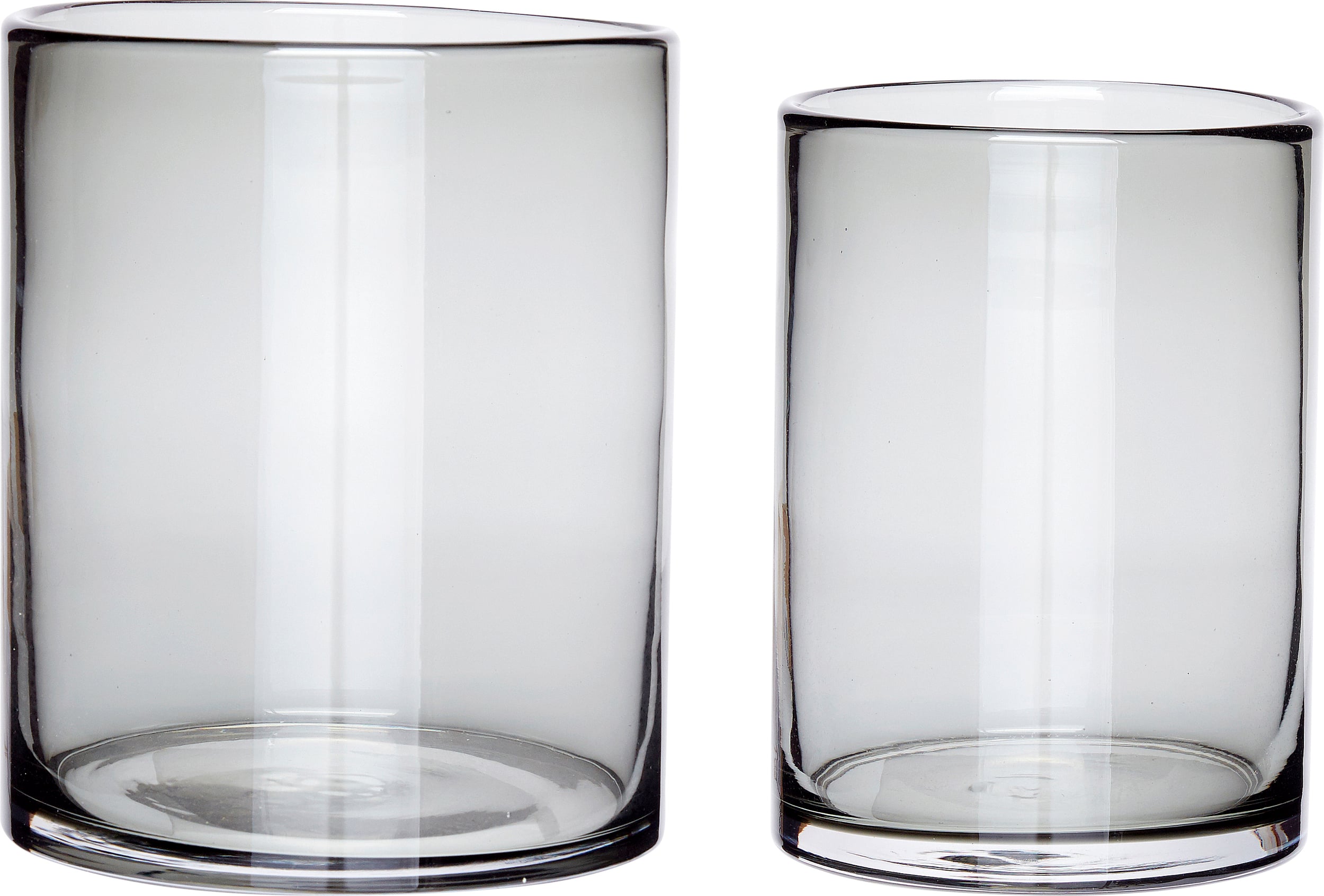 Wazon Hübsch cylinder szary 2 szt.