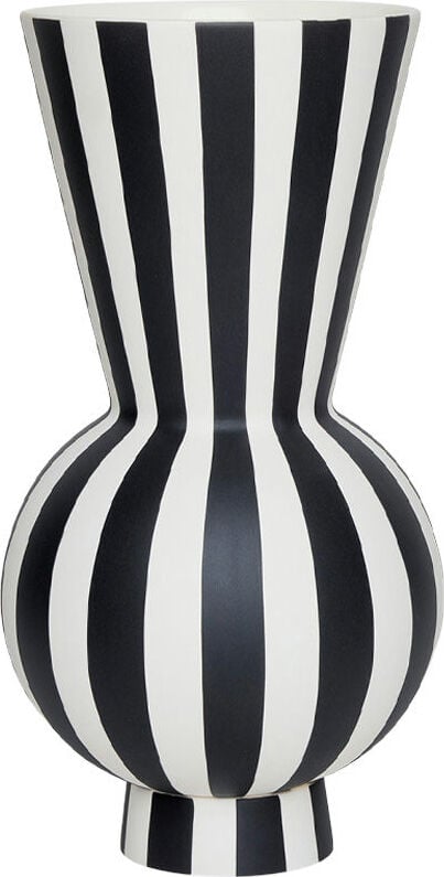 Wazon Toppu 28 cm czarno-biały
