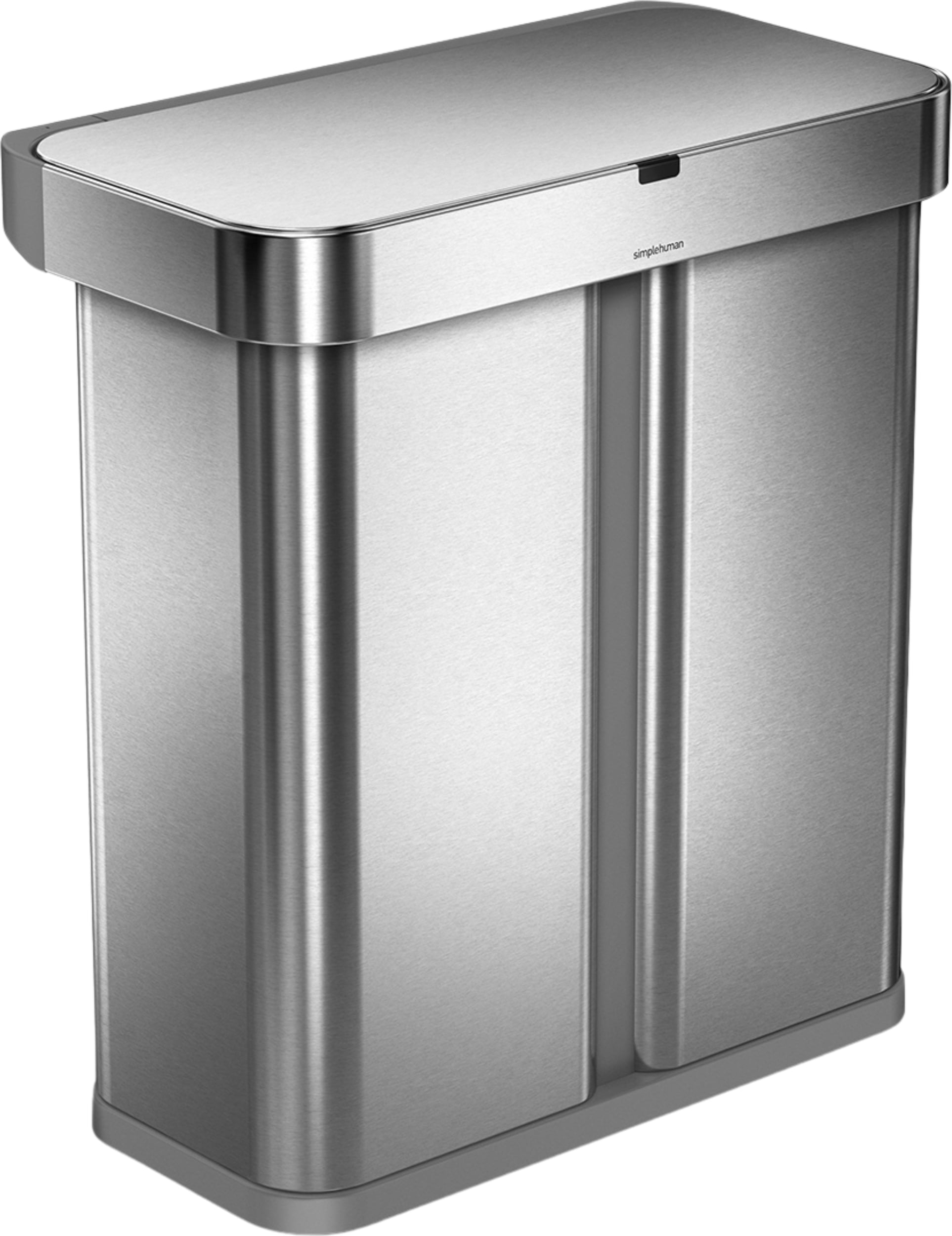 Kosz na śmieci z czujnikiem ruchu Sensor Liner Pocket dwukomorowy 58 l stal szczotkowana