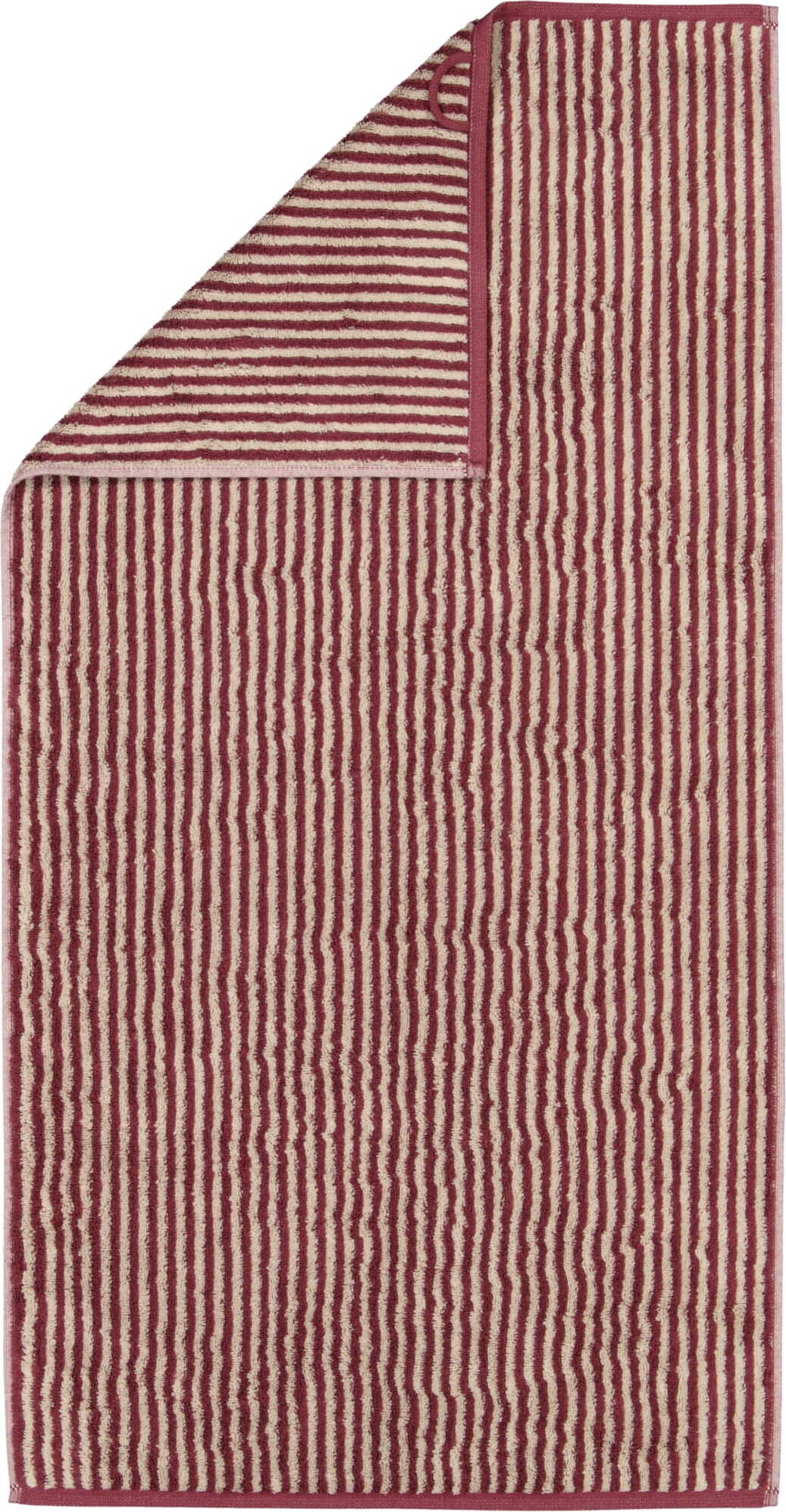 Ręcznik kąpielowy Two-Tone w paski 80 x 150 cm bordowy
