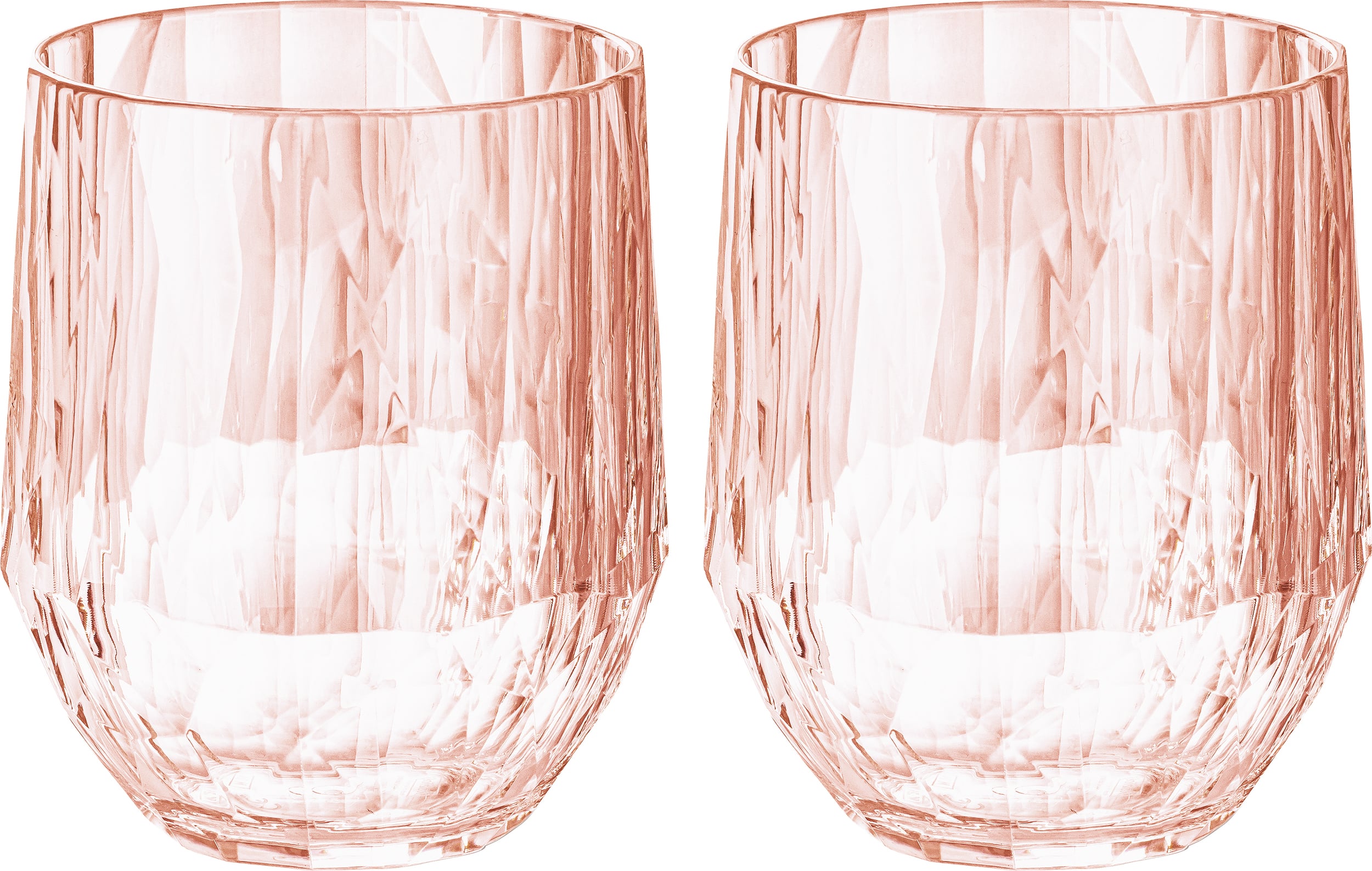 Kubki Club No. 23 200 ml transparentny różowy 2 szt.