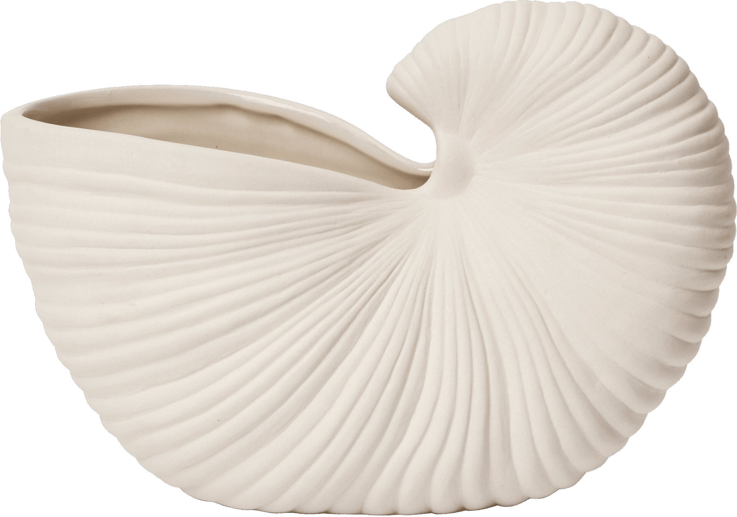 Osłonka na doniczkę Shell 23 cm złamana biel