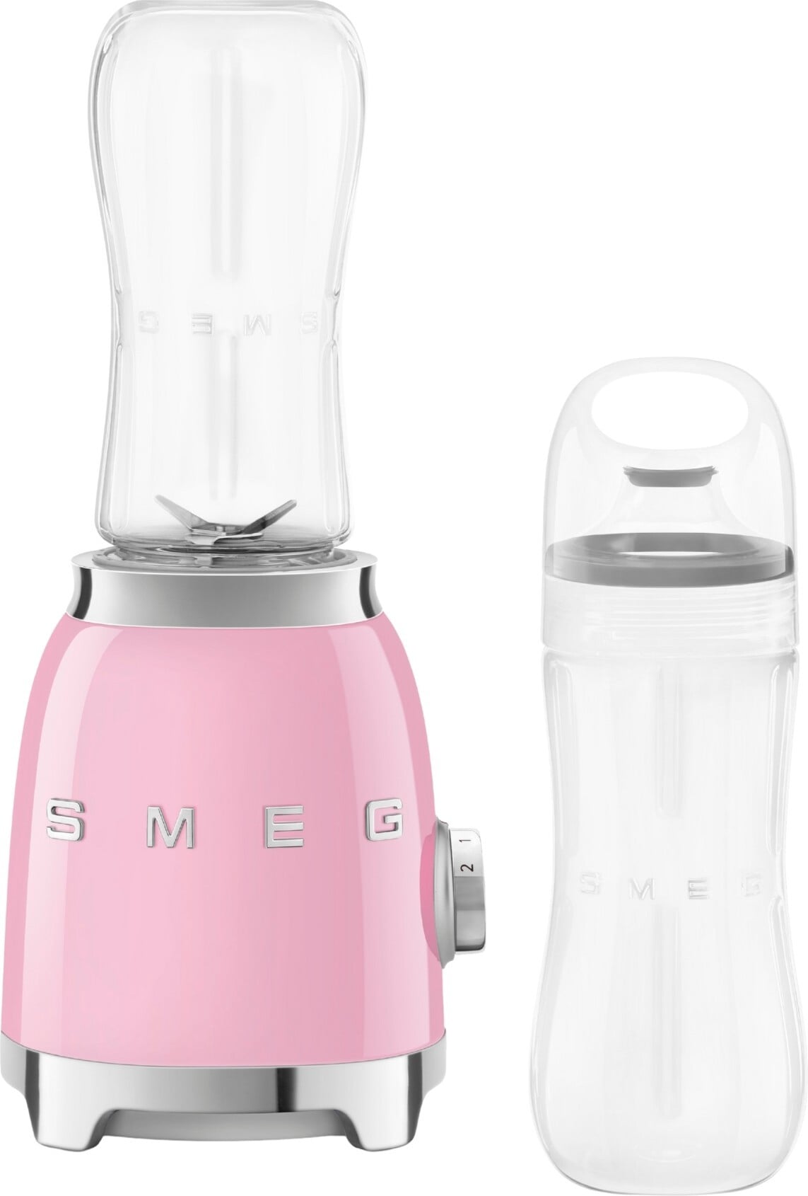 Blender Sport 50's Style pastelowy róż z dodatkową butelką