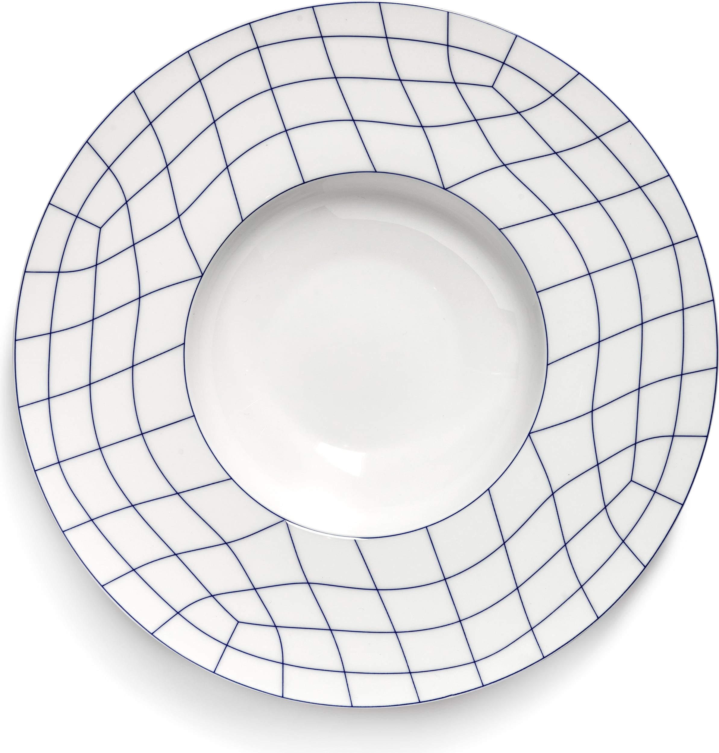 Talerze głębokie Nido 02 28 cm biało-niebieskie 2 szt.