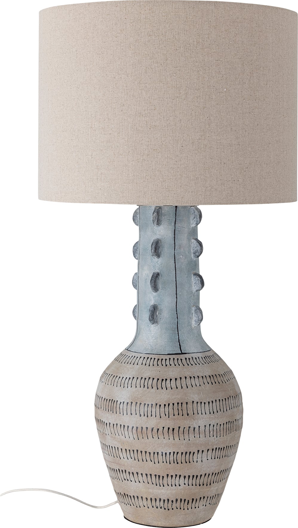 Lampa stołowa Gadiela 90 cm beżowo-niebieska