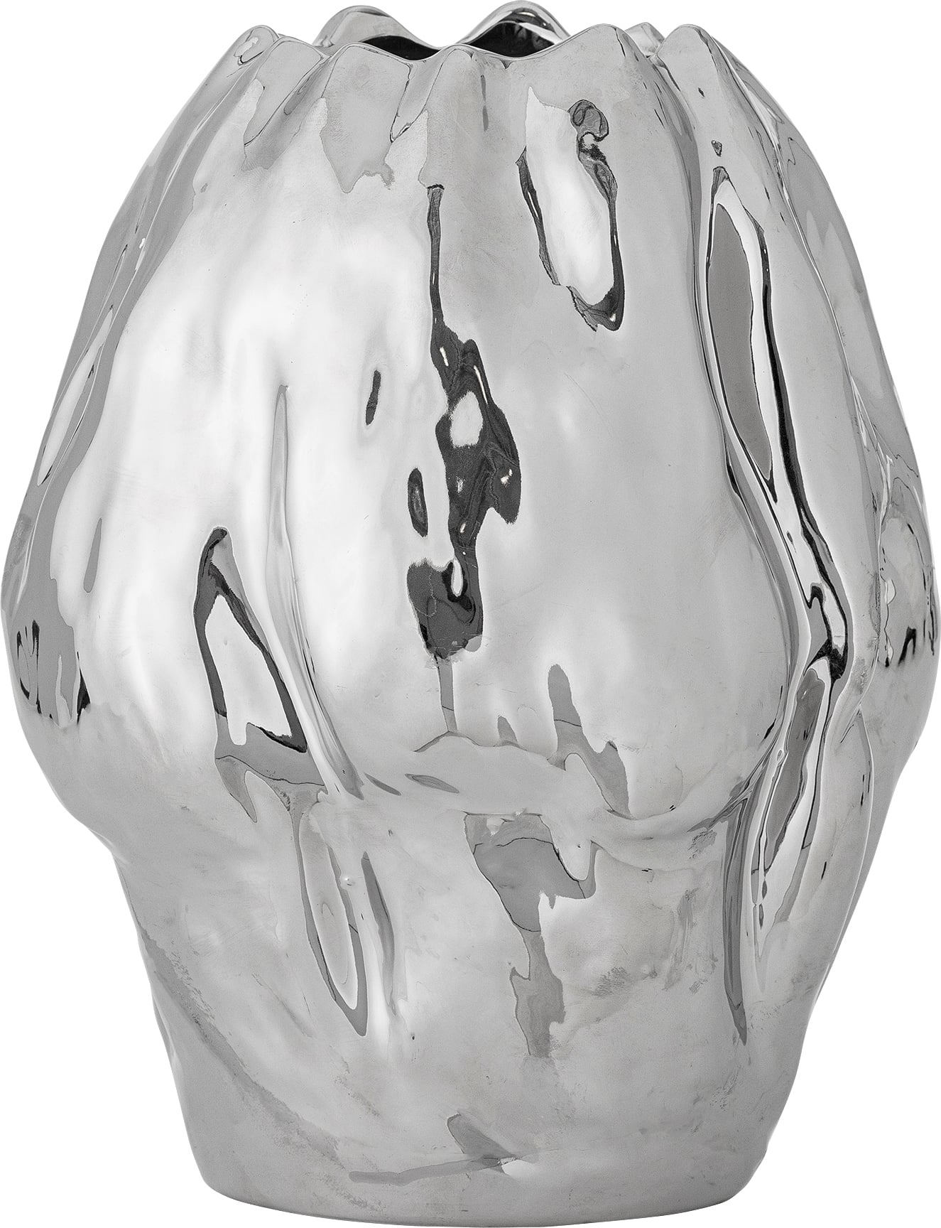 Wazon Bobby 29 cm srebrny