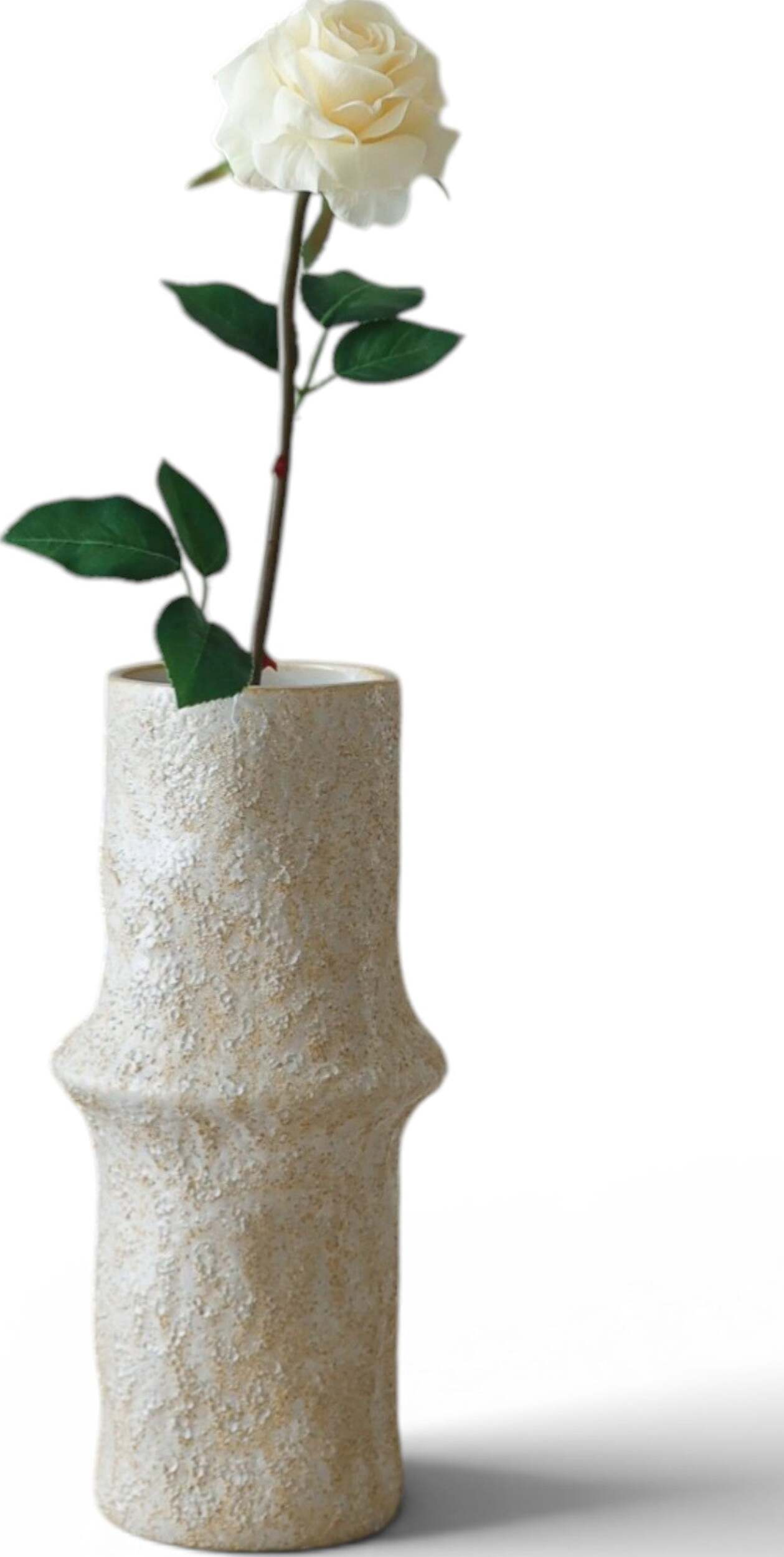 Kwiat sztuczny Botane róża 48 cm kremowa ogrodowa