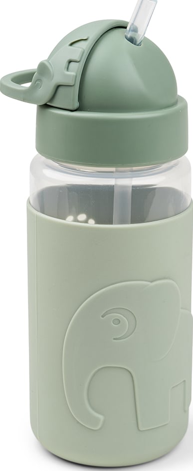 Bidon Easy Grip Elphee 350 ml zielony ze słomką