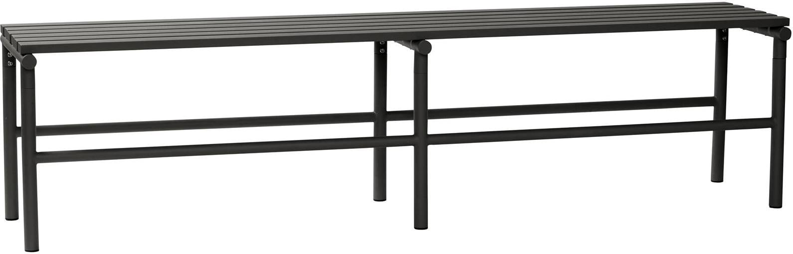 Ławka Hübsch 180 cm czarna żelazna